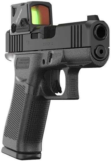 G43X MOS8 9mm Pistol with polymer frame and Aimpoint COA red dot sight